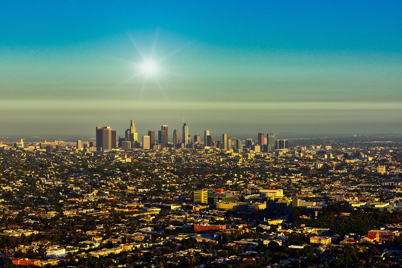 los angeles city skyline